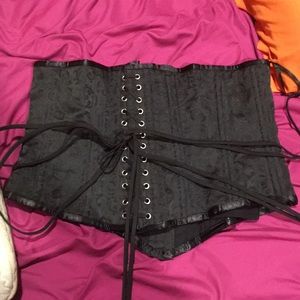 Authentic Under Bust Corset, Black, Size 36